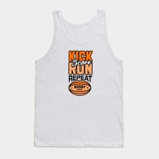 Kick, run, score, repeat rugby league Tank Top